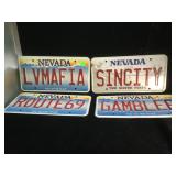 Lot of 4 Nevada souvenir license plates