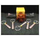 Kalifano rhinestone enameled magnifying glasses,