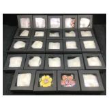 29 NIP Kalifano enameled metal purse holders