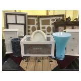 Lot of home decor incl. picture frames, wall
