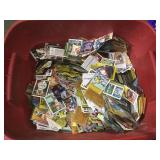 Bin full of sports cards