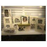 Lot of Dept. 56 Christmas village buildings in