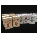 Lot of vintage laundry bags in boxes