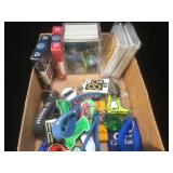 Lot of assorted keychains, playing cards and