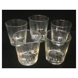 Lot of 5 vintage glasses from The Pioneer Club