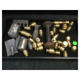 Large weight lot - brass calibration weights,