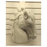 Ceramic horse head figure 16 inches tall