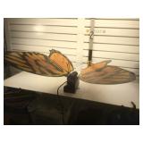 Electric mounted butterfly, wing span from top to