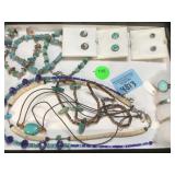 Stone beaded jewelry w/ some sterling