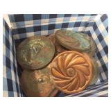 Lot of copper pool decoration mounts from hotel