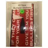 Lot of 40 new bumper stickers