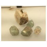 Lot of mineral formations - Aquamarine and