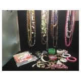 Lot of assorted costume jewelry