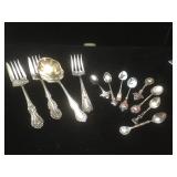 Lot of vintage/antique silver plate flatware and