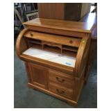 Wooden desk, 42 inches tall and missing some