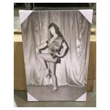 6 New Bettie Page prints on wrapped canvas, size
