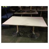 Marble top double pedestal table from 5 star