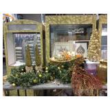 Table top lot of Christmas decorations