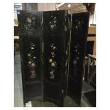 Black ornate Chinese Screen
