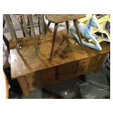 Wooden coffee table w/drawers