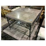 Marble side table w/metal legs