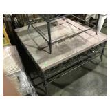 Marble top coffee table w/metal legs