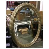 Wall hanging framed mirror, approx over 5ft tall