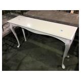 White wooden hall table