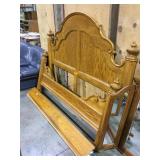 Wooden headboard and matching footboard w/sides