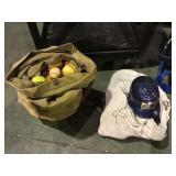 Large lot of Baseballs and baseballs helmet
