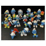 Vtg Smurf figures, assorted