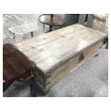 Antique Style Chest Coffee Table Opens up -