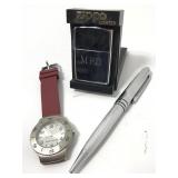 Zippo Lighter & Pen (Both Monogramed) & Tommy