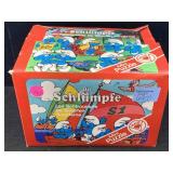Vtg Smurf, original puzzle display box, unopened