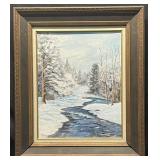 Northrop Signed Painting On Canvas Panel.