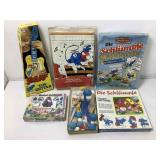 Vtg NIB Smurf games, guitar and more
