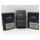 3 Canon Batteries w/ Chargers