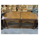 Pair Wood Entertainment Side Cabinets