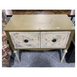 Vtg Wood Stand Painted - approx. 3ft wide