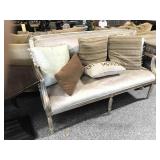 5ft Antique Style Settee Sofa with Pillows -