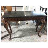Antique Style Stone Top Hall Table approx. 3ft