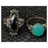 2 Silver Rings, Sz 5 And 7