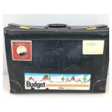 Vtg leather doctors case, 7x11x18 in