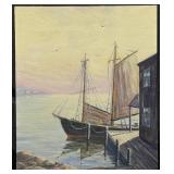 Northrop Signed Painting On Canvas Panel.
