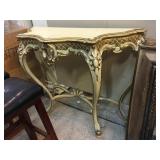 Antique Style French Hall Table with Gold Gilding