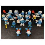 Vtg Smurf figures, assorted