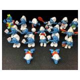 Vtg Smurf figures, assorted