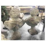 Pair Composite Finial Decorations - approx. 2ft