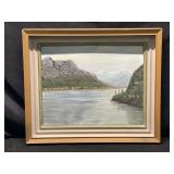 Northrop Signed Painting On Canvas Panel 21x25.5