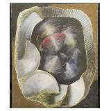 Blackburn Signed 1967 MCM Painting On Canvas
